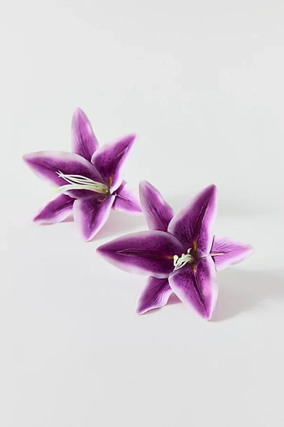 Urban Outfitters Lily Extra Large Flower Hair Clip Set In Purple, Women's At