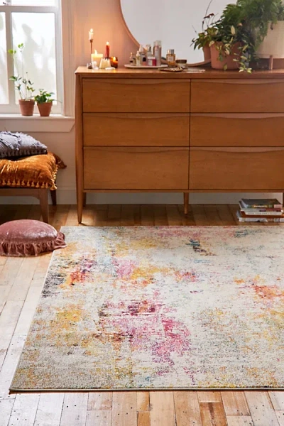 Urban Outfitters Lilytide Watercolor Tufted Rug At  In Multi
