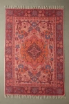 Urban Outfitters Lina Floral Brushed Rug In Pink At