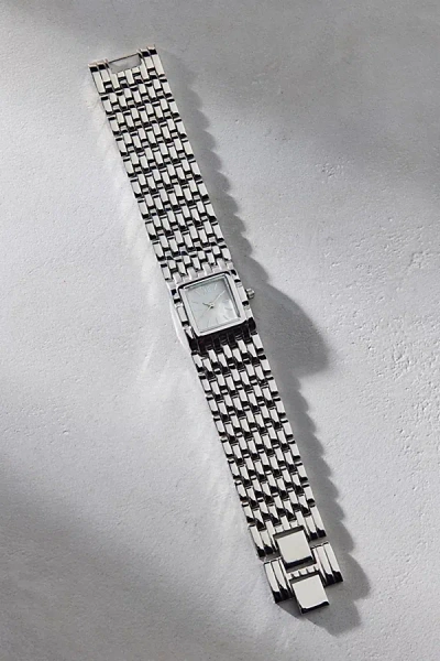 Urban Outfitters Little Boxes Square Metal Bracelet Watch In Silver, Women's At