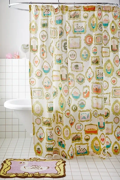 Urban Outfitters Little Frames Shower Curtain In Assorted At  In Multi