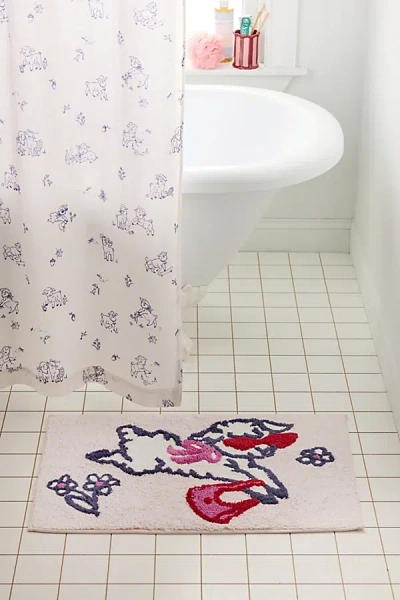 Urban Outfitters Little Lamb Printed Bath Mat In Pink At