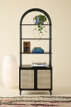 Urban Outfitters Liv Cane Paned Arch Storage Cabinet In Black At