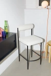 Urban Outfitters Liv Upholstered Boucle Counter Stool - Set Of 2 In Cream At