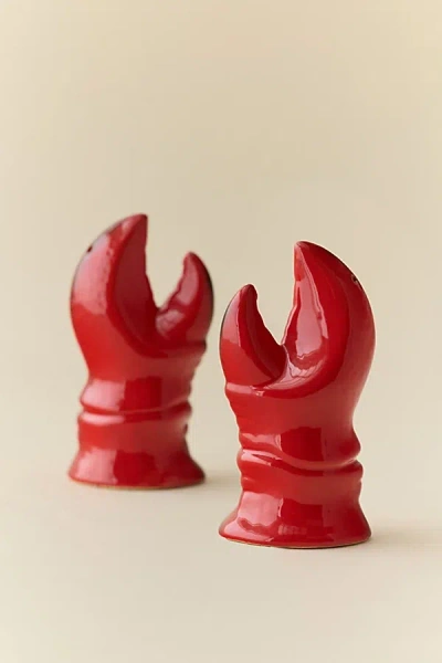 Urban Outfitters Lobster Claw Salt & Pepper Shaker Set In Red At