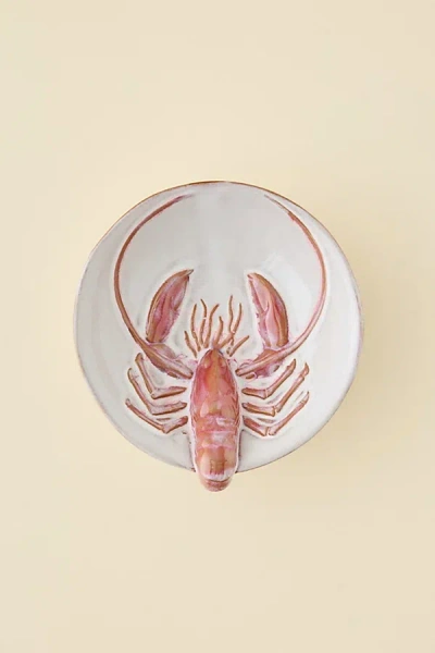 Urban Outfitters Lobster Sculpted Ceramic Serving Bowl In Red At