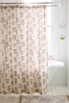 Urban Outfitters Locket Frame Patterned Shower Curtain In Black/white At