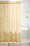 Urban Outfitters Locket Frame Patterned Shower Curtain In Bright Yellow At