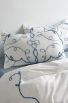 Urban Outfitters Lola Floral Chenille Embroidered Sham Set In Blue At