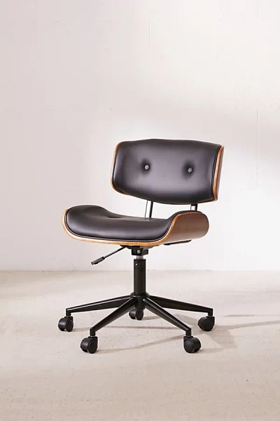 Urban Outfitters Lombardi Adjustable Swivel Desk Chair In Black At