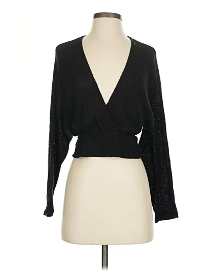 Pre-owned Urban Outfitters Long Sleeve Blouse In Black