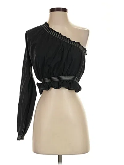 Pre-owned Urban Outfitters Long Sleeve Blouse In Black