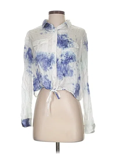 Pre-owned Urban Outfitters Long Sleeve Blouse In Blue