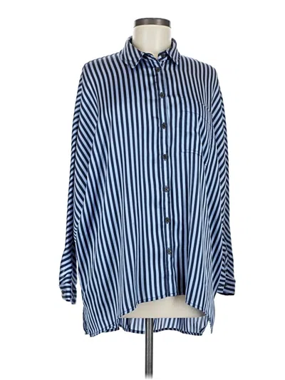 Pre-owned Urban Outfitters Long Sleeve Blouse In Blue