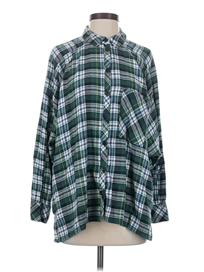 Pre-owned Urban Outfitters Long Sleeve Blouse In Green