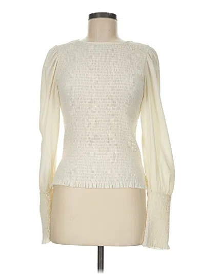 Pre-owned Urban Outfitters Long Sleeve Blouse In Ivory