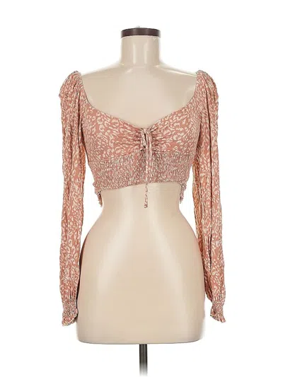 Pre-owned Urban Outfitters Long Sleeve Blouse In Orange