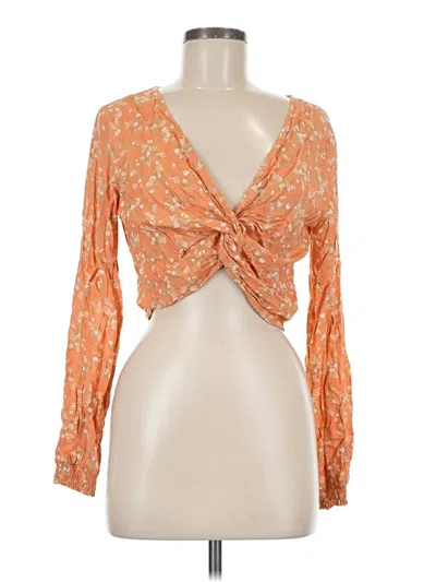 Pre-owned Urban Outfitters Long Sleeve Blouse In Orange