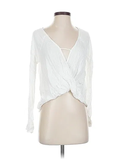Pre-owned Urban Outfitters Long Sleeve Blouse In White