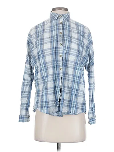 Pre-owned Urban Outfitters Long Sleeve Button Down Shirt In Blue