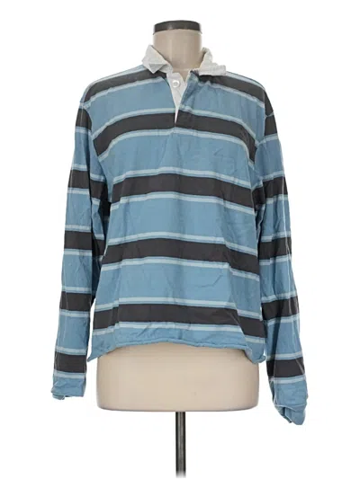 Pre-owned Urban Outfitters Long Sleeve Button Down Shirt In Blue