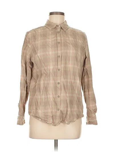 Pre-owned Urban Outfitters Long Sleeve Button Down Shirt In Brown