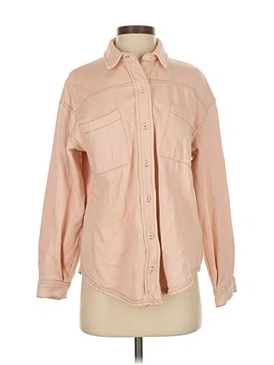 Pre-owned Urban Outfitters Long Sleeve Button Down Shirt In Tan