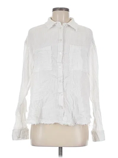 Pre-owned Urban Outfitters Long Sleeve Button Down Shirt In White