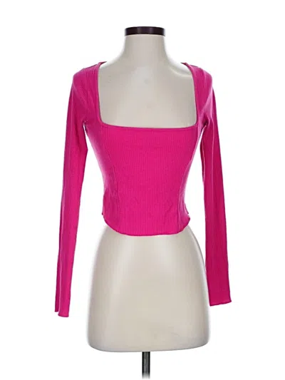 Pre-owned Urban Outfitters Long Sleeve T-shirt In Pink