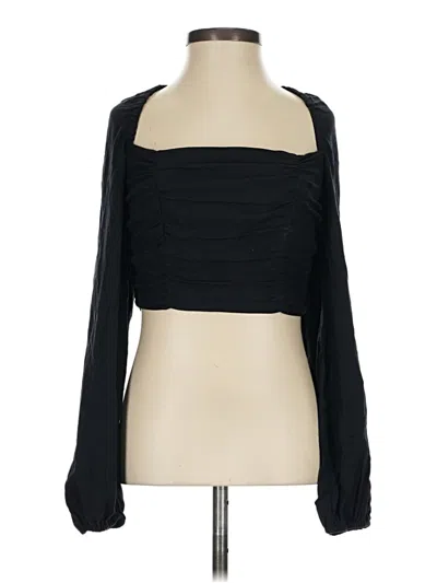 Pre-owned Urban Outfitters Long Sleeve Top Black Strapless Neckline Tops