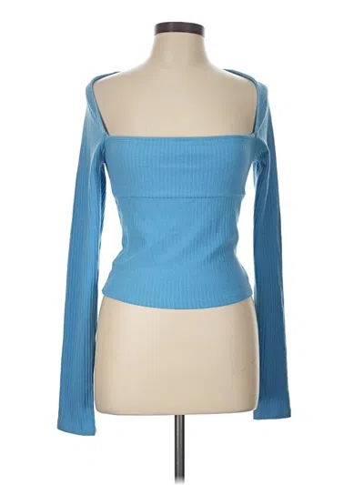 Urban Outfitters Long Sleeve Top Blue Strapless Neckline Tops