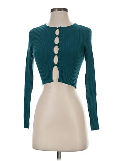 Pre-owned Urban Outfitters Long Sleeve T-shirt In Teal