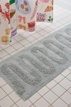 Urban Outfitters Looped Squiggle Runner Bath Mat In Light Blue At  In Gray