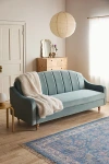 Urban Outfitters Lottie Velvet Sleeper Sofa In Duck Egg At  In Green