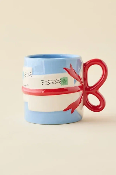 Urban Outfitters Love Letter Ceramic Mug In Blue At