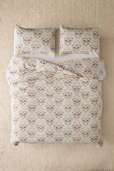Urban Outfitters Lovebirds Core Duvet Set In Assorted At  In Multi