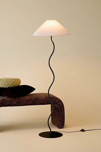 Urban Outfitters Lowen Squiggle Floor Lamp In Black At