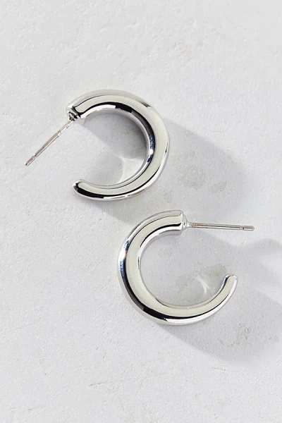 Urban Outfitters Lower East Side Essential Tube Hoop Earring In Silver, Women's At