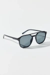 Urban Outfitters Lucas Round Aviator Sunglasses In Black, Men's At  In Black