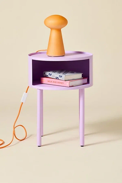Urban Outfitters Lucie Iron Cutout Storage Nightstand In Lilac At