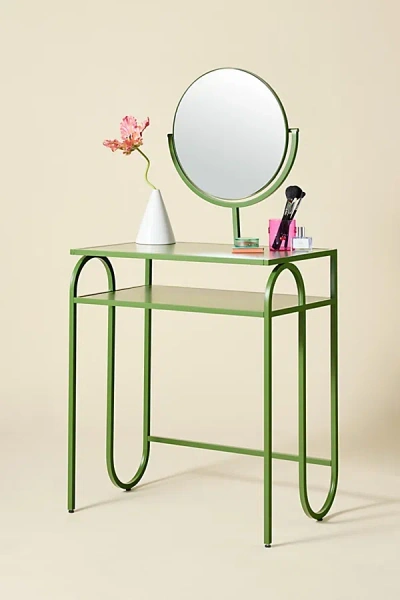 Urban Outfitters Lucie Squiggle Iron Mirror Vanity In Green At