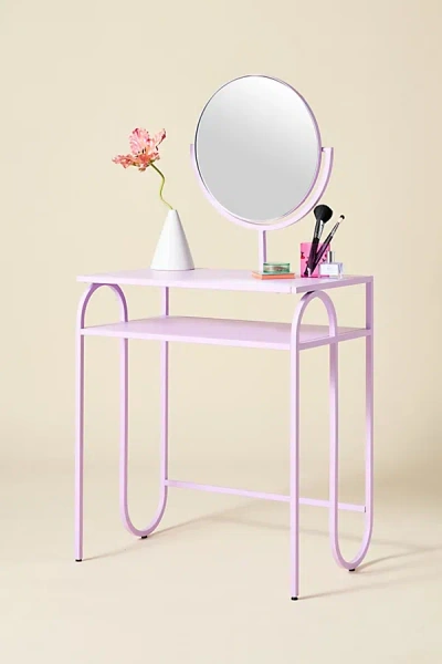 Urban Outfitters Lucie Squiggle Iron Mirror Vanity In Lilac At