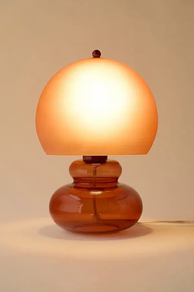 Urban Outfitters Lucile Glass Table Lamp In Brown At