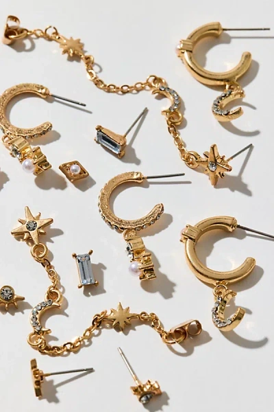 Urban Outfitters Lucky Little Multi Earring Set In Gold, Women's At