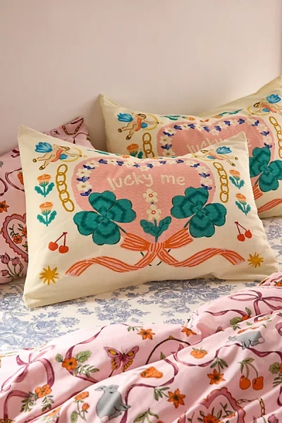 Urban Outfitters Lucky Me Patterned Sham Set In Assorted At  In Multi