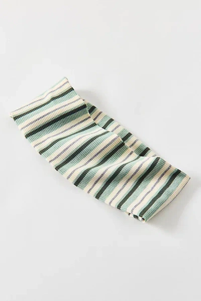Urban Outfitters Luna Striped Wide Headband In Green, Women's At