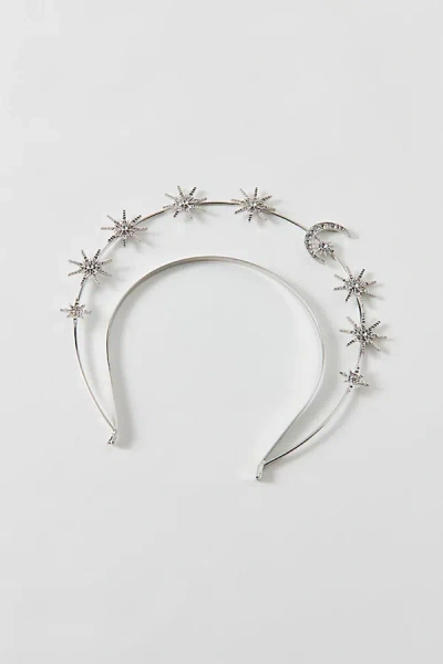 Urban Outfitters Lunar Celestial Halo Headband In Silver, Women's At  In Metallic