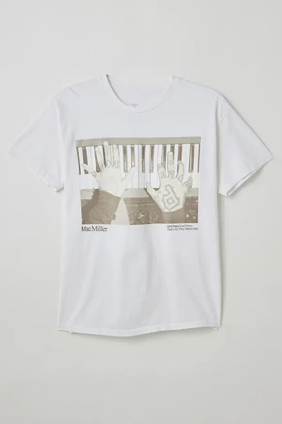 Urban Outfitters Mac Miller Piano Photo Graphic Tee In White, Men's At
