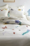 URBAN OUTFITTERS MAGICAL GARDEN EMBROIDERED DUVET COVER IN WHITE AT URBAN OUTFITTERS