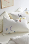 URBAN OUTFITTERS MAGICAL GARDEN EMBROIDERED SHAM SET IN WHITE AT URBAN OUTFITTERS